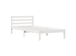 Conjunto 1 Estrutura Da Cama Vidaxl Branco Madeira De Pinho Maciça (215,5 X 105,5 X 69,5 Cm)
