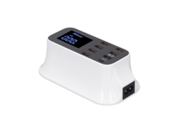 Laxiscreed Adaptador Usb 40w Com Display Digital, 8 Portas E Proteções Contra Sobrecarga