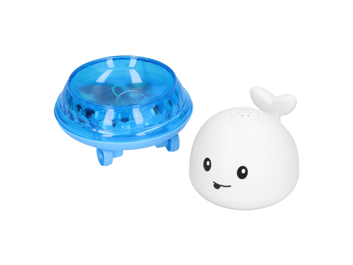 Primerox brinquedo de Banho Elétrico Indução Jato de Água para Crianças Bebê Branco com Base Azul