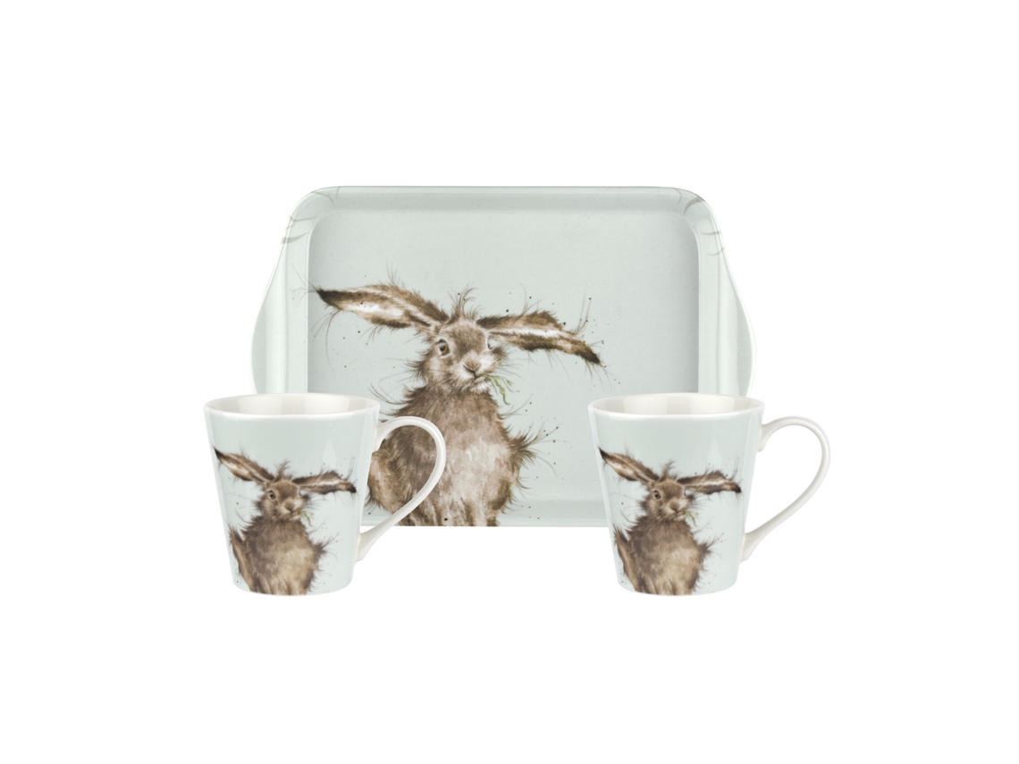 Conjunto de canecas e bandejas WRENDALE DESIGNS Lebre