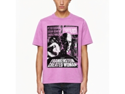 Rockinstone Horror Movies Frankenstein Woman Poster Heather Neon Purple Adult T-shirt Size:s