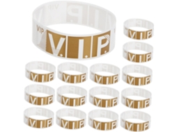 Pulseiras Unomor Vip para Festas e Shows, Pulseiras de Papel Sintético em Prova d'Água, Tamanho Único, Ajustáveis, Embalagem