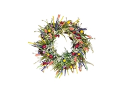 Guirlanda de Primavera, Guirlanda Artificial de Flores Silvestres, Decorativa, 40 Cm AQUAFORGE