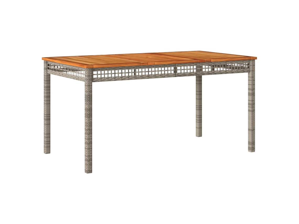 Garden Table, Garden Tables Vidaxl Cinzeto Rattan / Vime (140 X 80 X 75 Cm)
