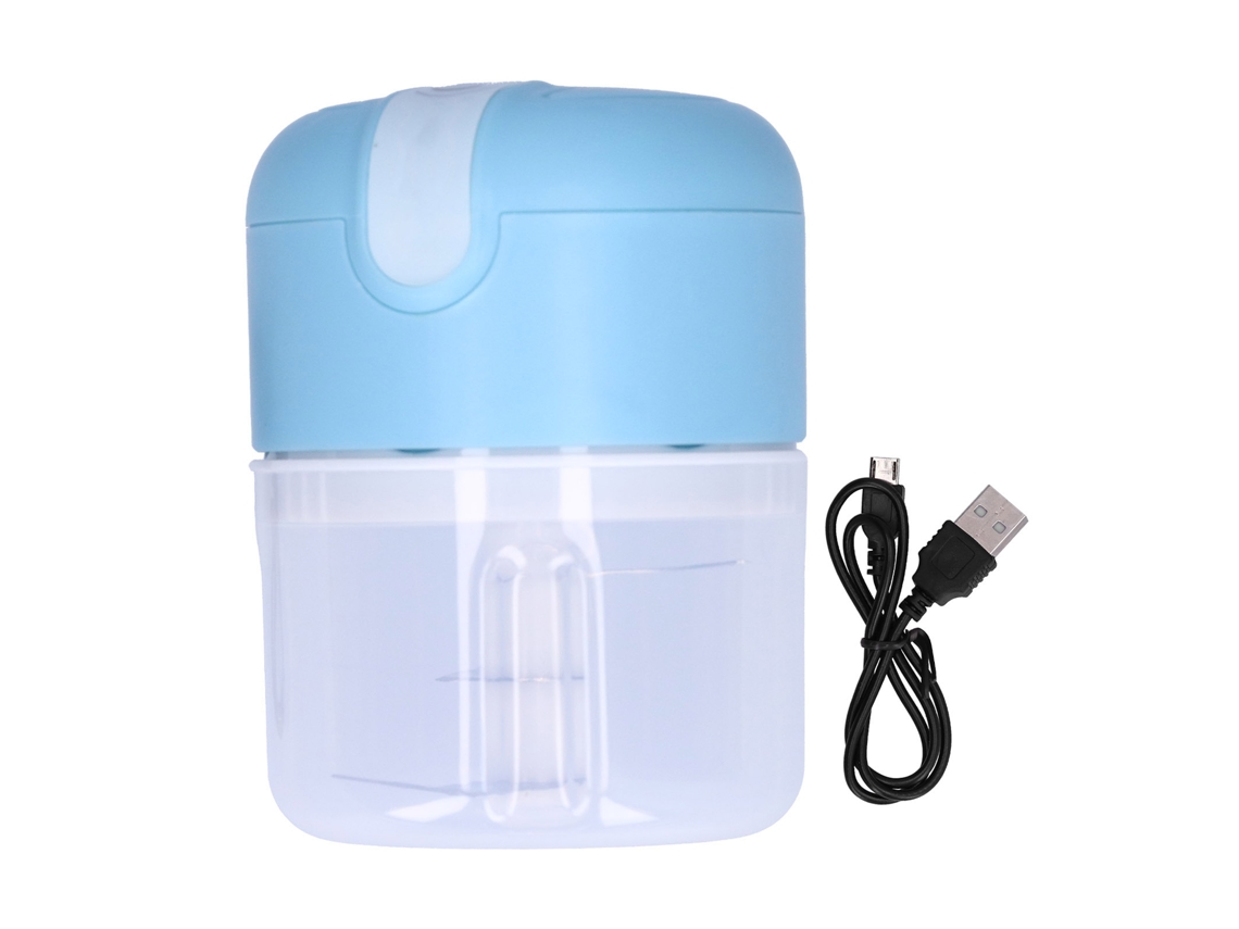 Picador de Alho Elétrico Mini 250ml Recarregável para Legumes Carne Frutas com Lâmina de Aço Inoxidável