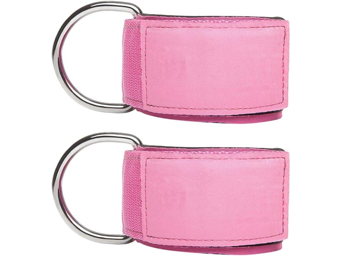 Supvox 2 Unidades De Tornozeleiras Ajustáveis Rosa Para Fitness, Com Acolchoamento Macio, Máquinas Cabo