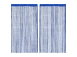 Vidaxl Cortinas De Fios 2 Pcs 100x250 Cm Azul