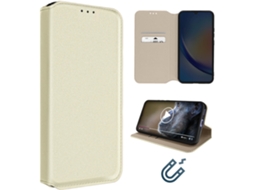 Capa Para Samsung Galaxy A34 5g Ushion Pele Magnética Dourado