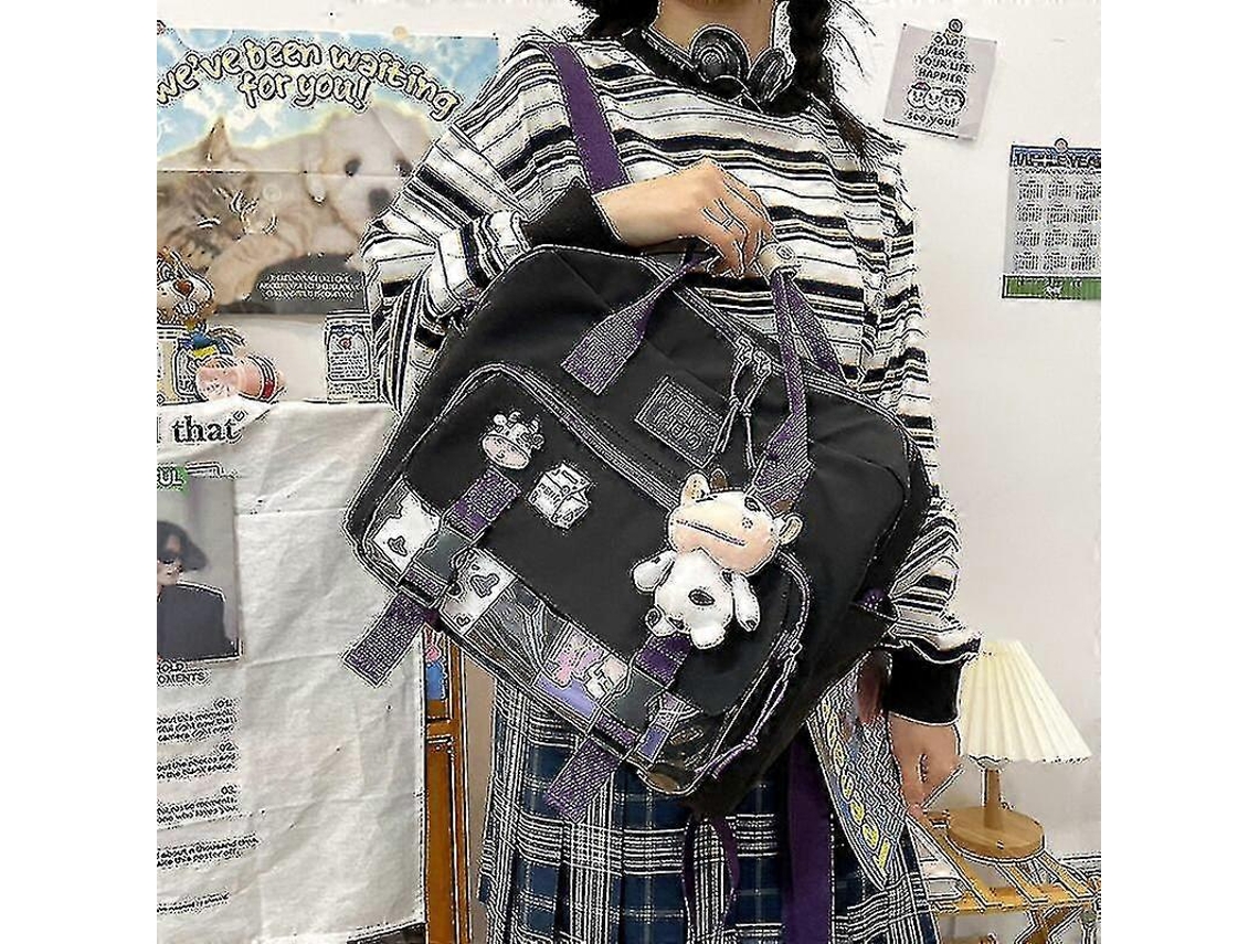 Mochila Feminina, Mochila Para Estudante Universitária, Mochila Com Crachá Para Meninas, Mochilas Multifuncionais