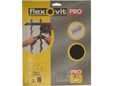 Conjunto De 3 Panos De Esmeril Fino Flexovit