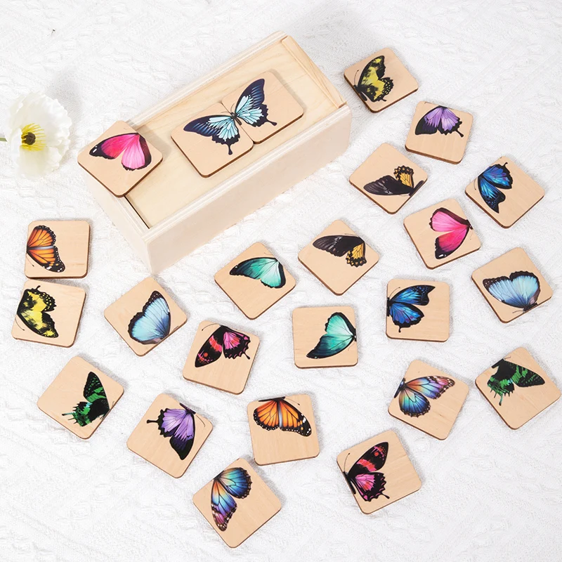 Quebra-cabeça De Borboleta De Madeira - Brinquedo Educativo Montessori Para Crianças