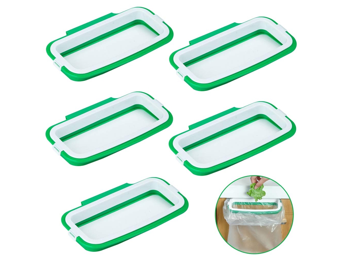 5 Suportes portáteis para sacos de lixo Slowmoose para armários de cozinha
