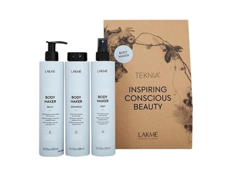 Pack De Varejo Lakme Tkn Shampoo Body Maker 300 Ml Bálsamo 300 Ml Névoa 300 Ml