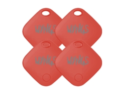 Wyngs Smart Air Tag, Localizador De Chaves (compatível Apenas Com Iphone) - Vermelho - Conjunto De 4
