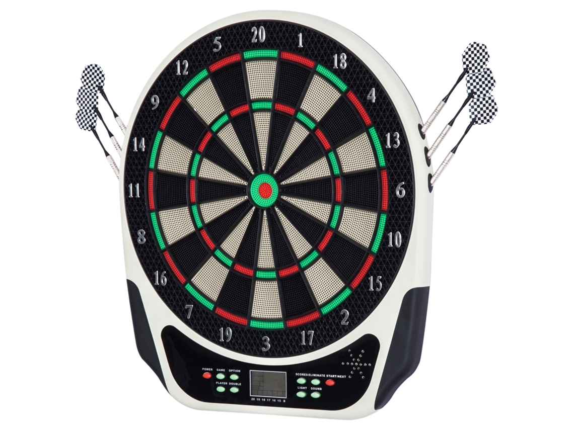 Conjunto de dardos eletrônico com LCD, 6 dardos, 24 pontos, 18 jogos, 159 opções, para 8 jogadores BTFORUS