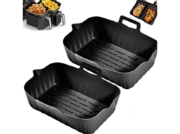 Acessórios Para Fritadeira A Ar - Substituição Do Papel Manteiga Bandeja De Cesta Assar Reutilizável 2 Peças 22*16*6 Cm