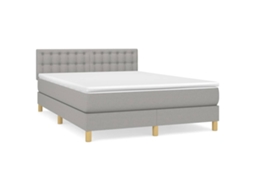 Box Spring Bed, Box Spring Beds Vidaxl Cinzeto Tecido (140 X 200 Cm)