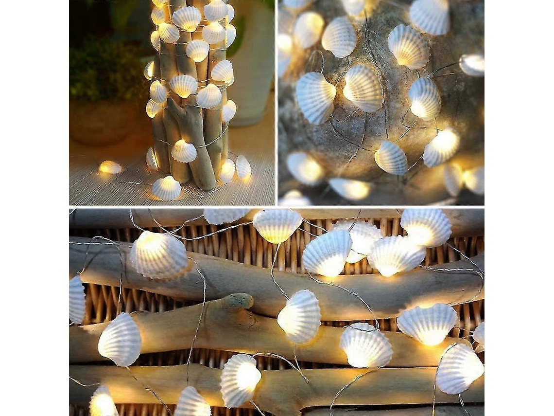 Conjunto De Luzes Led, 40 Díodos, 2 Cm, Comando Remoto, Temporizador, Alimentação Por Bateria, Resistente À Água
