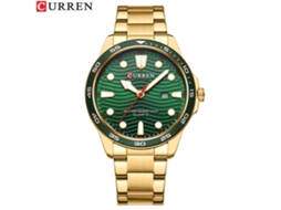 Relógio Feminino MDUG em Aço Inoxidável com Pulseira de Quartzo, Caixa Dourada e Mostrador Branco