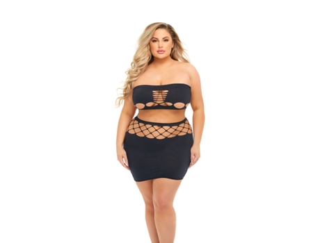 Conjunto de Lingerie PINK LIPSTICK Preto (Queen size)