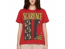 Rockinstone Scarface Film Strip Red Heather T-shirt Size:xl