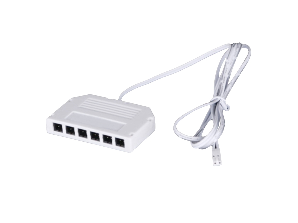 Caixa Divisora Luz Armário 6 Furos Dc12v 1m Abs Sensor Inteligente Lâmpadas Led S/MARCA
