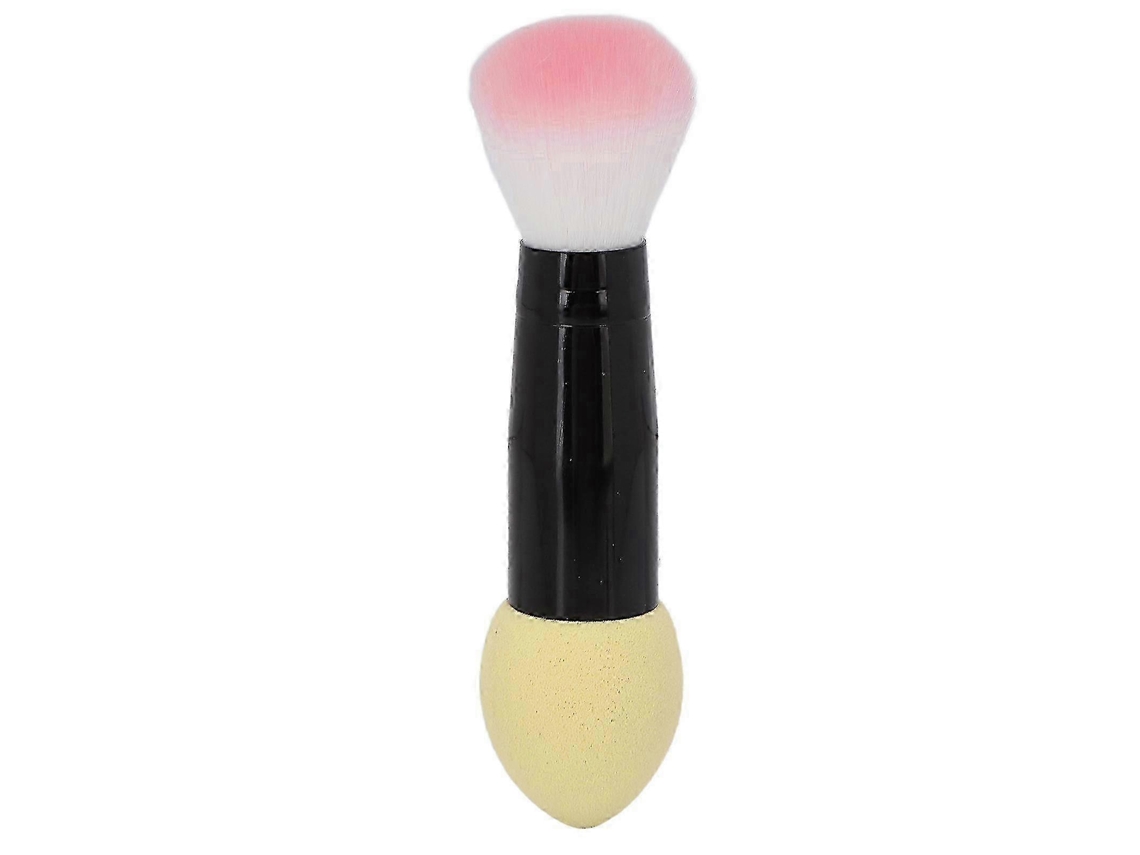 Pincel Multifuncional Para Blush Em Pó De Um Lado, Pincéis De Maquiagem Com Ponta Dupla, Ferramenta De Maquiagem Amarela Everley891
