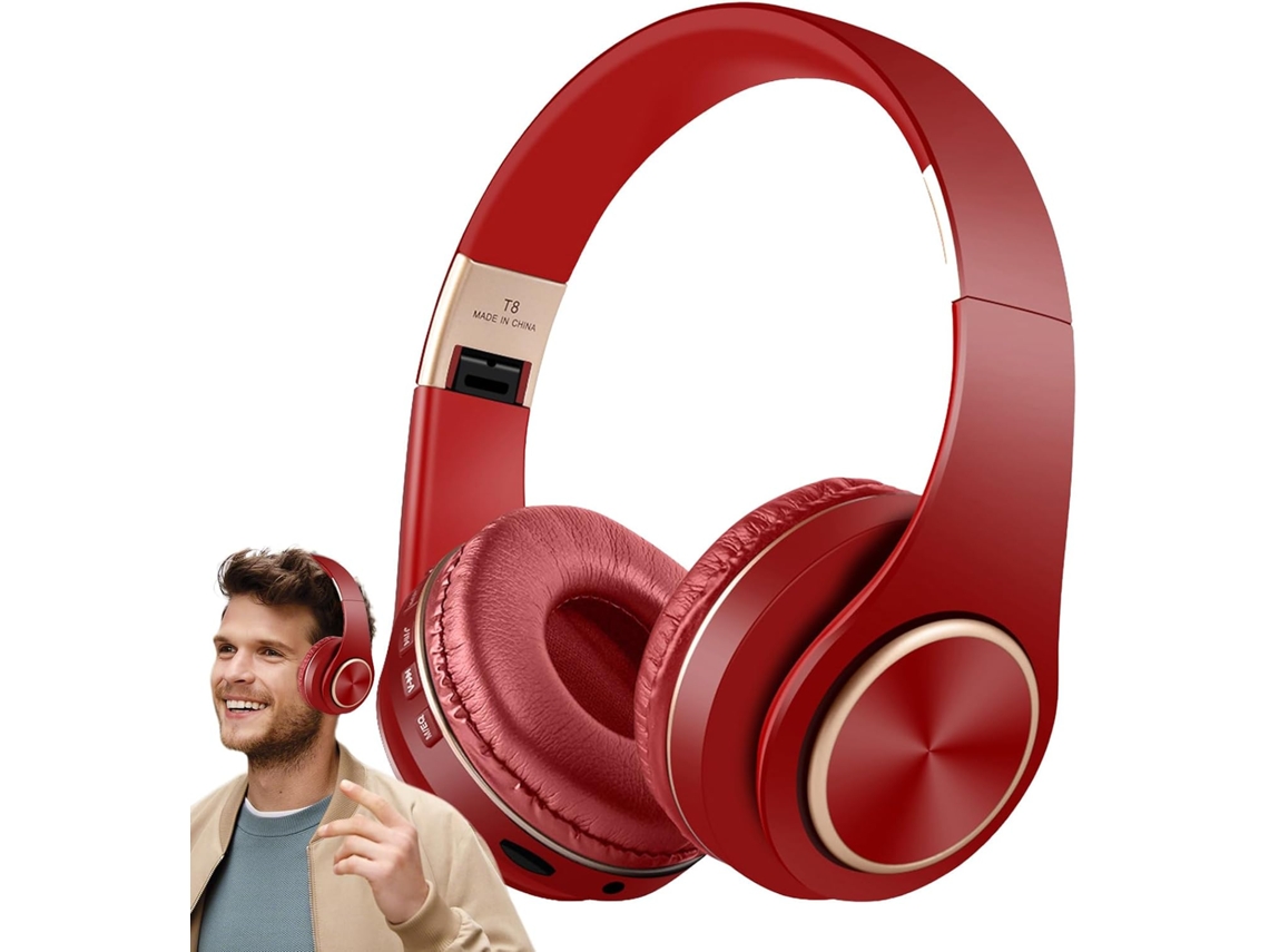 Fones De Ouvido Sem Fio Com Microfone, Modelo Supra Auricular, Bateria De 300mah