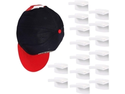 Ganchos Autoadhesivos Para Chapéus Minimalistas Sem Furar: Design De Rack De Chapéus Para Parede 15 Peças Branco