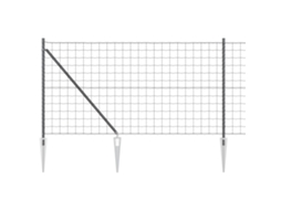 Conjunto 1 Cerca Externa Vidaxl Cinzento Aço (10 X 1 M)