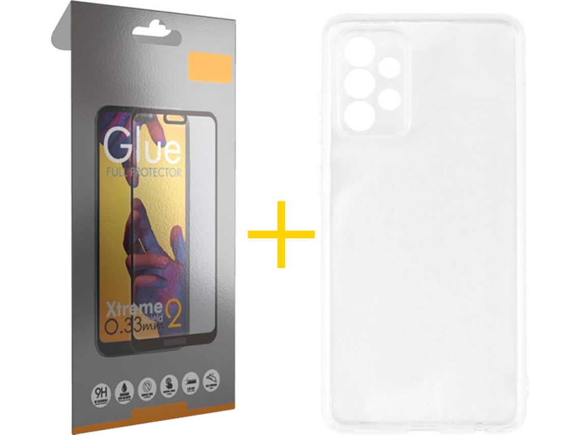 Kit Capa e Película Samsung Galaxy A52 5G SKYHE Full Silicone Líquido (Transparente)