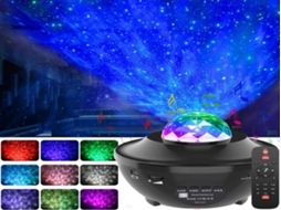 Lurelia Projetor Galáxia Com Coluna Bluetooth, Controle Remoto, Usb, Recarregável, Rgb, Led