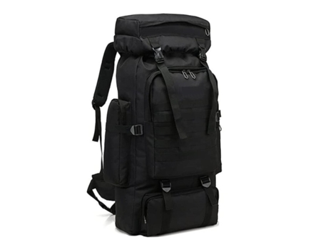 Mochila para viagem montanhismo escalada camping trekking Mochila impermeável preta 80L. SPORT