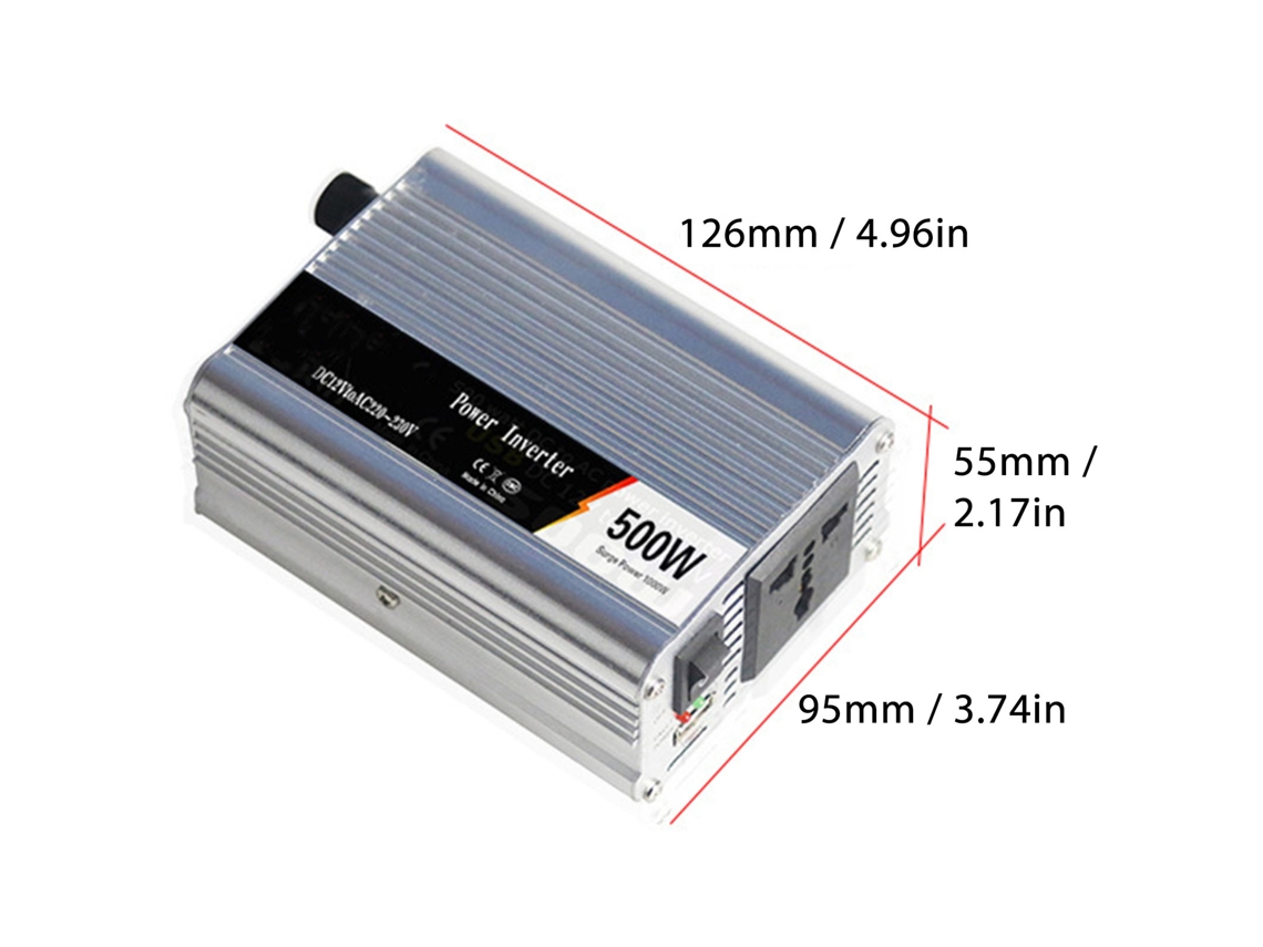Laxiscreed Inversor De Potência Para Carro 12v Dc A 220v Ac Com Saída Usb