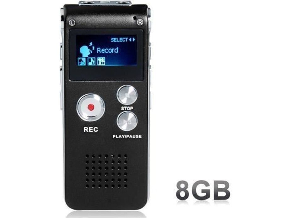 Gravador De Voz Antcool 8gb Mini Usb Lcd 650hr Leitor Mp3