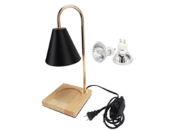 Mali lâmpada Aquecedora de Velas Ajustável Decorativa com Base de Madeira para Quarto Escritório 110v