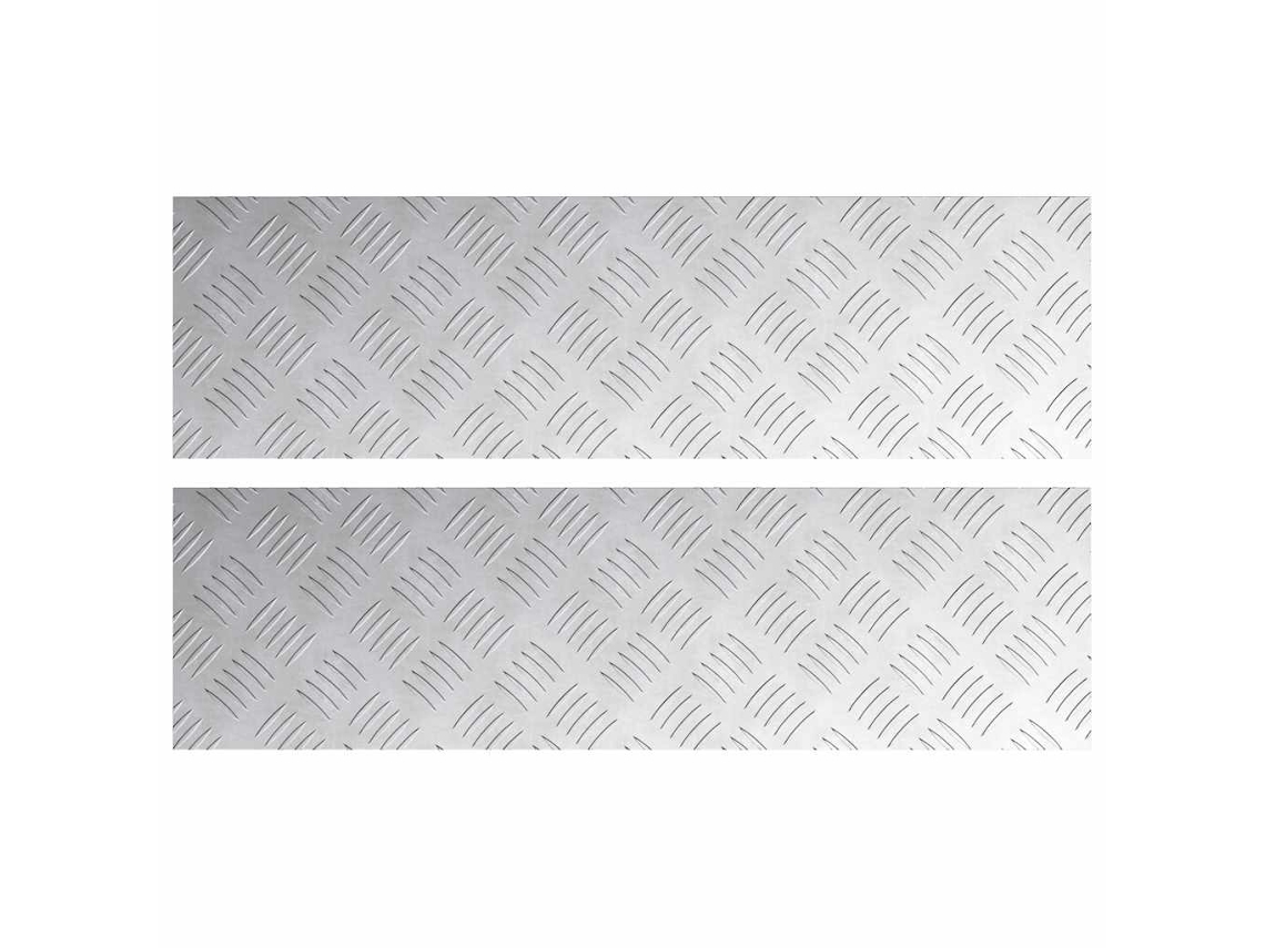Degrau Retangular 2 Peças Prateado 70 X 20 Cm Alumínio MAISON EXCLUSIVE