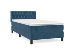 Box Spring Bed, Box Spring Beds Vidaxl Azul Veludo (100 X 200 Cm)