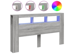 Led Headboard, Led Headboards Vidaxl Cinzeto Madeira Processada (180 X 103.5 Cm)
