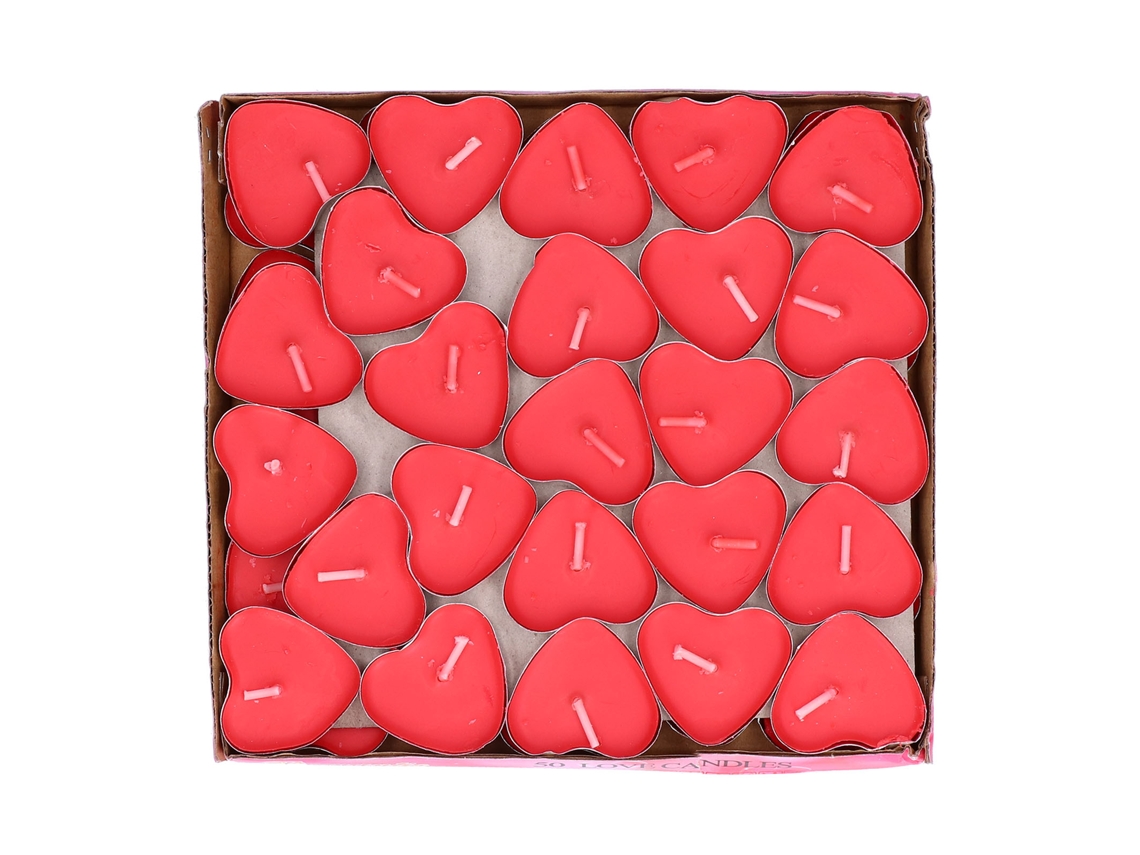 Rebe-50 Velas Em Forma De Coração Românticas Para Decoração De Casamento, Aniversário E Festas