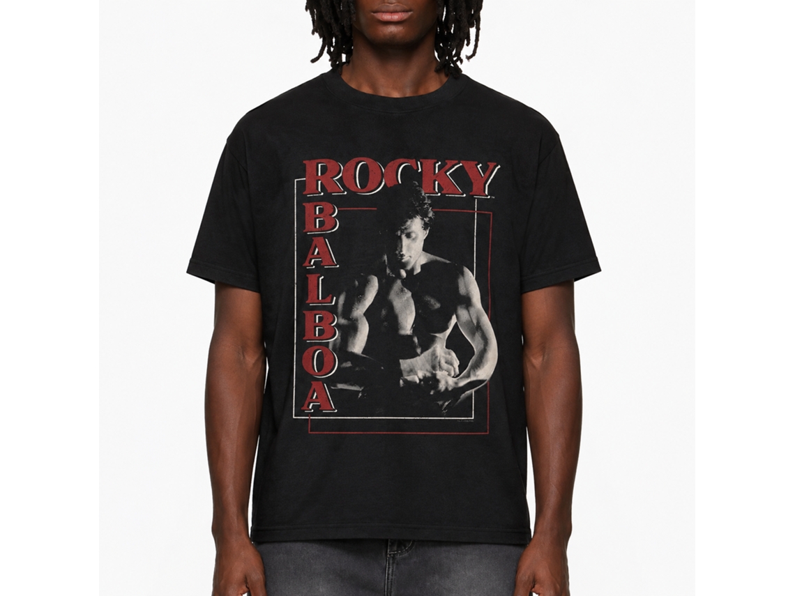 Rockinstone Rocky Balboa Boxes Black T-shirt Size:s