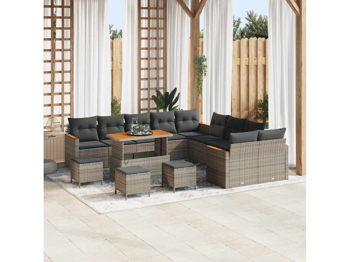 Vidaxl Conjunto De Sofá De Jardim 18 Unid. 12-número De Lugares