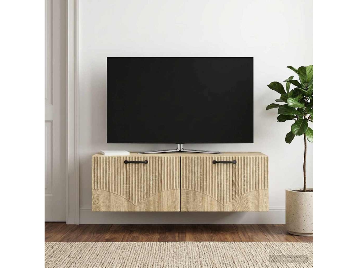 Vidaxl Gabinete De Tv De Parede Carvalho Sonoma 98 X 41 X 30 Cm