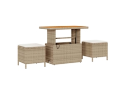 Maison Exclusive - Conjunto De Jantar Para Jardim Bege Vime Pe