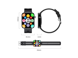 Fw10 Relógio Inteligente 1.96'' Bt5.0 Ip67 À Prova D'água Rastreador De Fitness Relógio De Música Para Android Ios