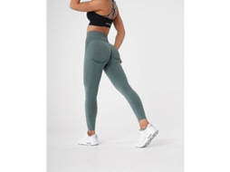Leggings Sem Costuras Nvgtn Com Sombra De Contorno - Alças Altas, Tecido Macio E Elástico Para Academia Verde Floresta