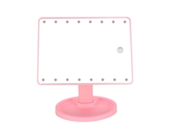 Espejo de maquillaje portátil (iluminación LED, pantalla táctil)