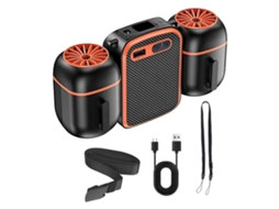 Ventilador de cinto MDUG com clipe, 10000mAh, silencioso, recarregável para uso externo