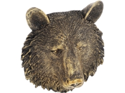 Escultura Parede Exclusiva Resina Cabeça Animal Detalhes Refinados Ambiente Artístico Luxuoso Pendurar GOKOCO