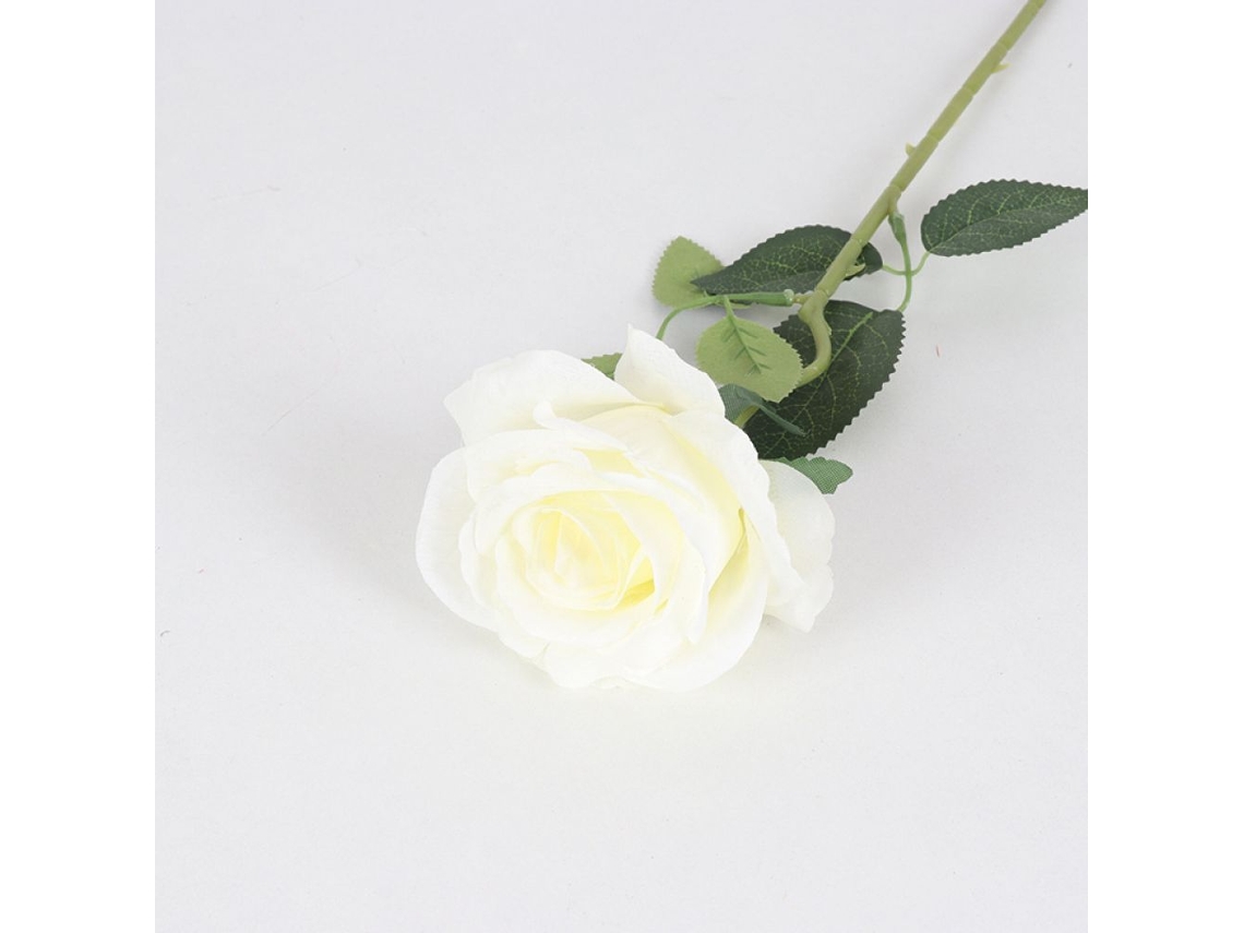 Rosa Artificial De Seda, Flor Da Sorte Para Casa, Casamentos Com Decoração Aconchegante, Presentes Personalizados, Rosa E Branca, 12 Unidades
